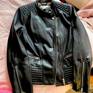 Black vegan leather jacket